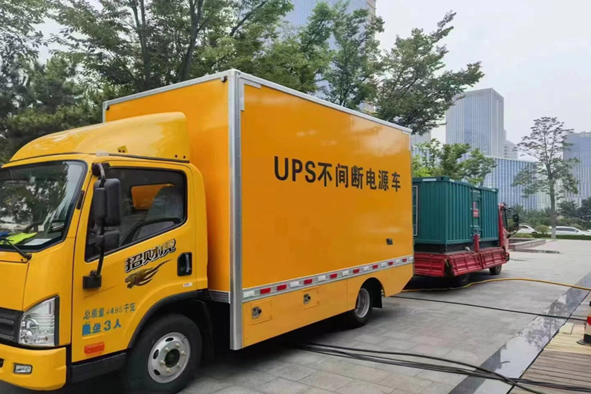 镇海发电机租赁施工现场
