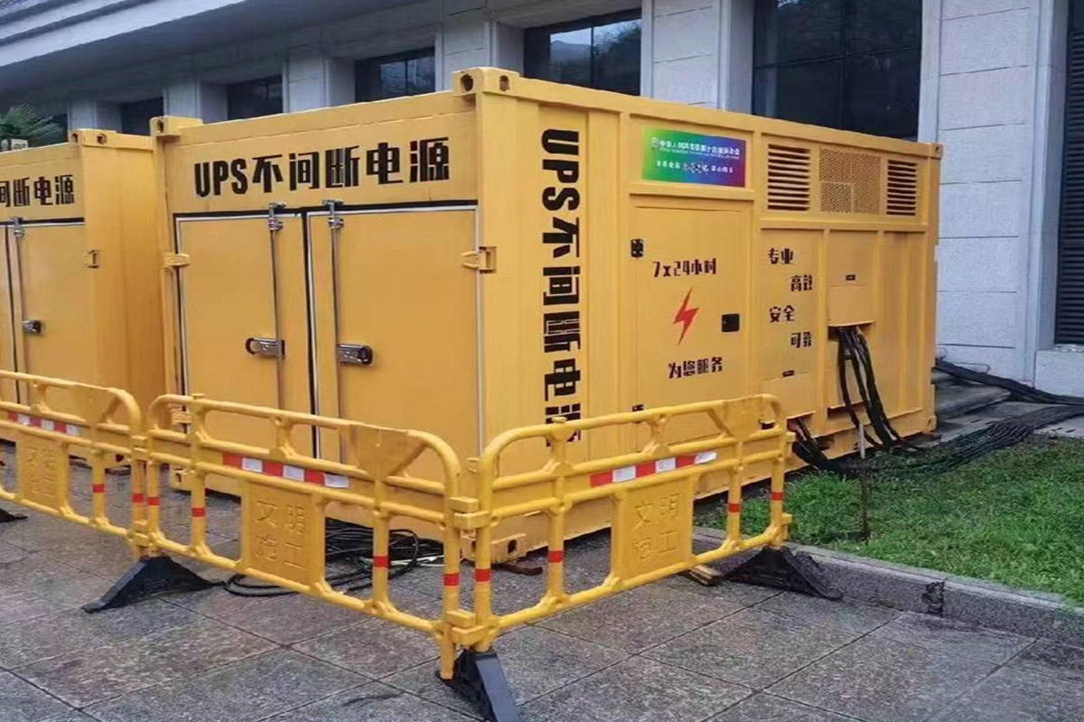 镇海发电机租赁施工现场