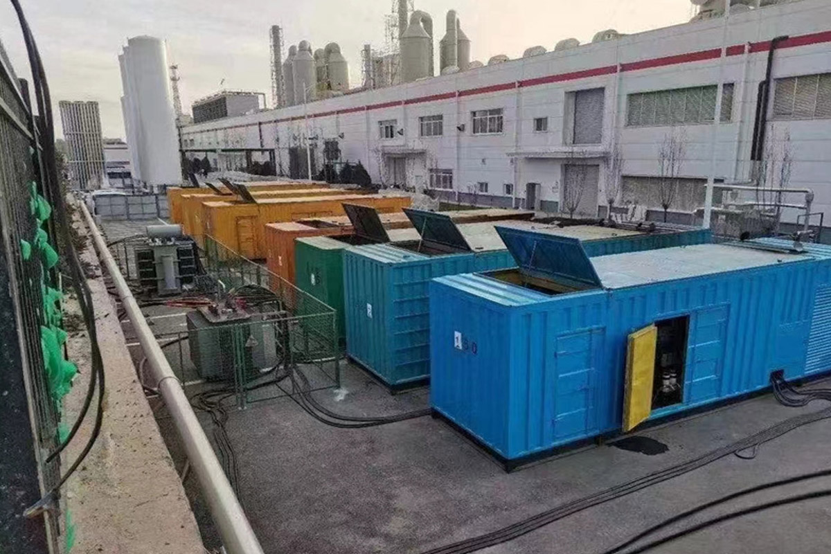 镇海发电机租赁施工现场